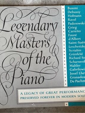 Legendary Masters of the Piano Album Cover - Gray & Teal